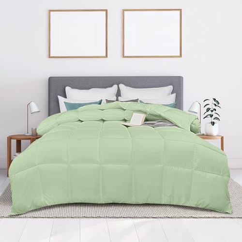 Image of Utopia Bedding Comforter Duvet Insert, Quilted Comforter with Corner Tabs, Box Stitched Down Alternative Comforters (Sage Green, Single)