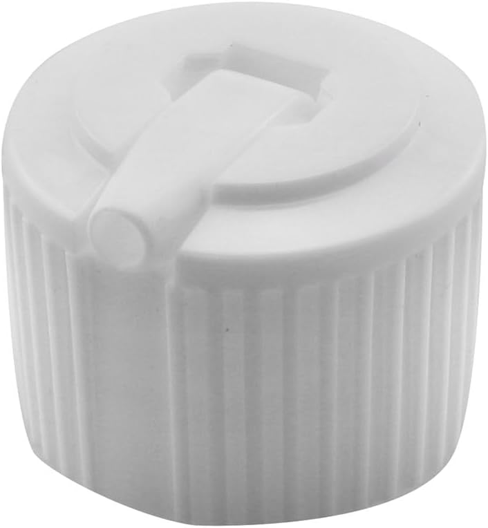 15pcs 24 Tooth 410 Tip Plastic Cap White Flip Top Dispensing Cap for Shampoo, Moisturizer, Smoothies, Protein Shakes
