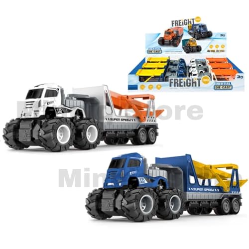Image of Double Deck Transport Truck 1:43 Metal Toys Alloy Diecast Truck Set Toy, Diecast Miniature Car Model Best Birthday Gift for Kids[Multicolor = Sent Any 1 Truck]