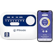 8 منطقة الذكية الرش المراقب المالي، المحلية الطقس الاستخبارات التلقائي & التطبيق التحكم عن بعد، تخصيص الجدول الزمني سقي وضبط الموسمية واي فاي الرش المراقب المالي