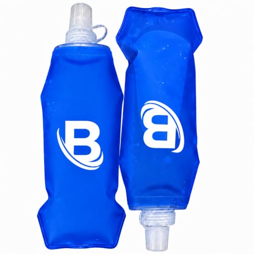 Blend & Bloom 2X Soft Flask Running Water Bottle 500ml Foldable Flexible Collapsible Water Bottle Soft Flask for Hydration Running Vest