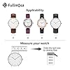 Fullmosa 20mm Watch Strap Compatible with Samsung Galaxy 7/6/5/4 40mm 44mm/Galaxy FE 40mm/5 Pro 45mm/6 Classic 43mm 47mm/4 Classic 46mm 42mm, Leather Smart Watch Straps for Men, Light Brown+Silver #5