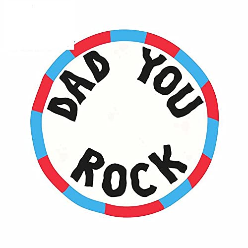13cm x 12,8 cm para Dad You Rock Windows tabla de surf parachoques nevera coche pegatinas parachoques