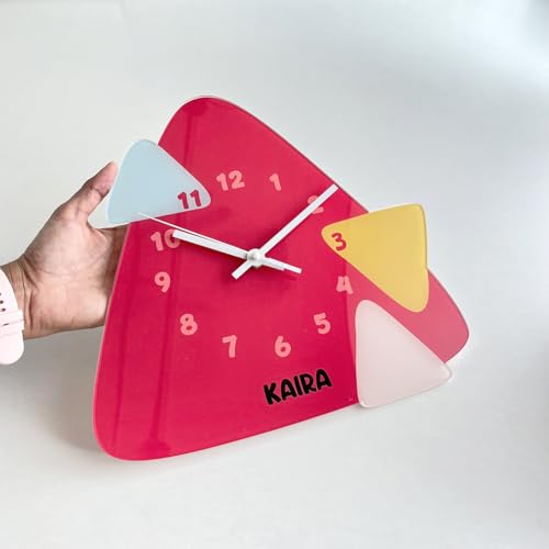Image of Zooboo Personalized Wall Clock - Christmas & New Year | Custom Name Acrylic Silent Quartz | Sleek Modern Holiday Decor | Perfect Festive Gifts & Return Gifts, 30x30cm