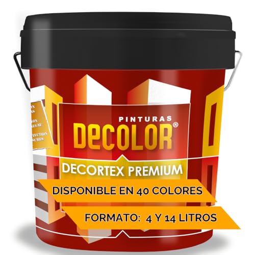 DECORTEX LISO PREMIUM - Pintura revestimiento impermeabilizante para fachadas. (4 litros). ALBERO