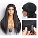 Unvizossa Headband Wig Human Hair Straight 18 Inch Headband Wigs for Black Women Glueless None Lace Front Wig Brazilian Virgin Human Hair Wigs Natural Color 150% Density