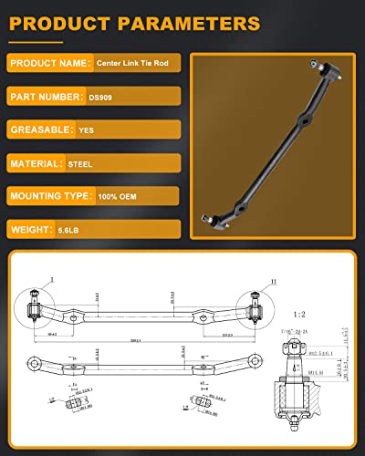 Sosopart 10Pc Set Front Suspension Kit Center Link Tie Rod End Adjusting Sleeve Sway Bar Link Idler Arm Replacement For 1978-1983 For Chevy For Malibu 1978-1987 For Buick Regal #TOP2