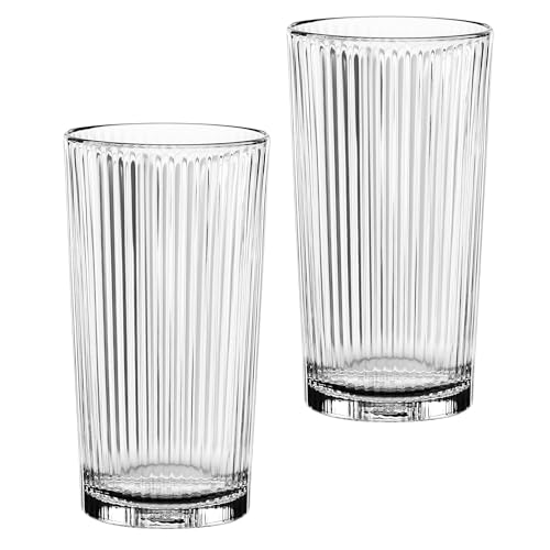 Nachtmann Longdrinkgläser 2er Set, 395 ml, Aperitivo, 105577, Cocktailgläser aus Kristallglas, Trinkgläser spülmaschinenfest