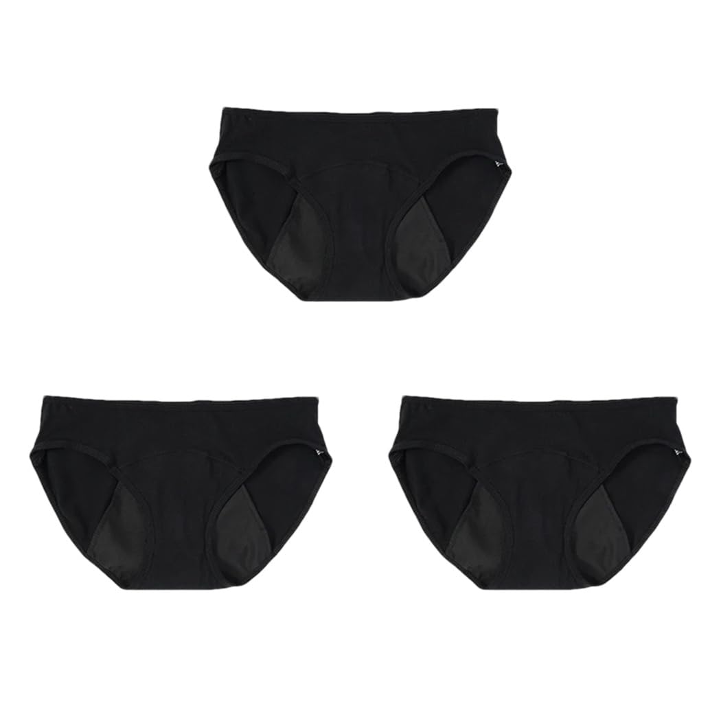 Mutandine da donna a vita alta biancheria intima in cotone assorbe l'acqua ad asciugatura rapida slip femminili 3 pezzi