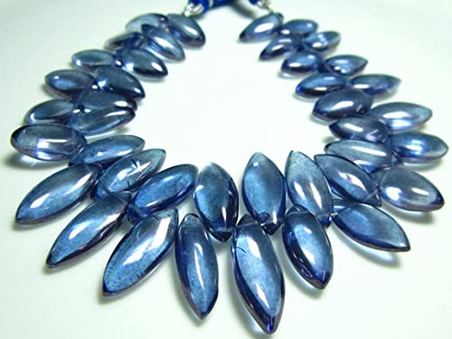 Quartz bleu mystique LKBEADS AAA perles marquise briolettes en fil de 19cm pour bijoux