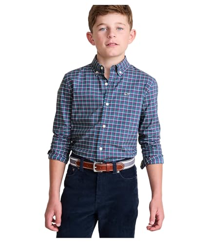 Image of Vineyard Vines Boys' Wauwinet Performance Cotton Shirt (Toddler /Little Kid /Big Kid)