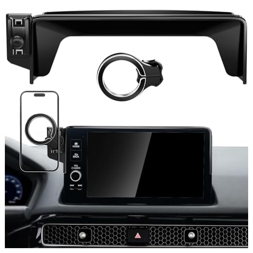 pop-tech Magnetic Phone Holder for Honda Civic 11th Gen 2022 2023 2024 2025 2026, 360° Car Screen Phone Mount Made for Civic Hatchback Sedan Touchscreen, Compatible with Magsafe iPhone Accessories