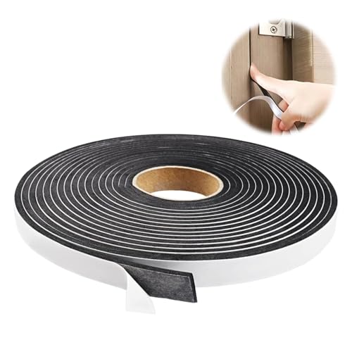 Guarnizione Adesiva, 10m Gommapiuma Adesiva Neoprene Adesivo 3x15 Mm Colore Nero Spessore Guarnizione In Gomma Per Porte E Finestre Nastro Sigillante Autoadesivo Per Doccia Finestra Impermeabile