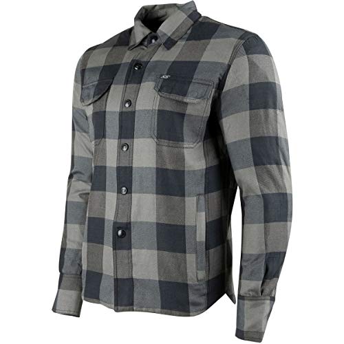 Speed and Strength Men's True Grit Armored Moto Shirt, Grey, XL