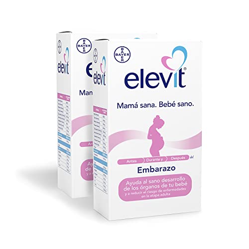 Cuidado Corporal, Video On Demand Elevit Embarazo y Lactancia, Multivitamínico con Ácido Fólico y Hierro, Ayuda el Sano Desarrollo de los Órganos de tu Bebe, Vitaminas para Mujer y Bebé, 2...