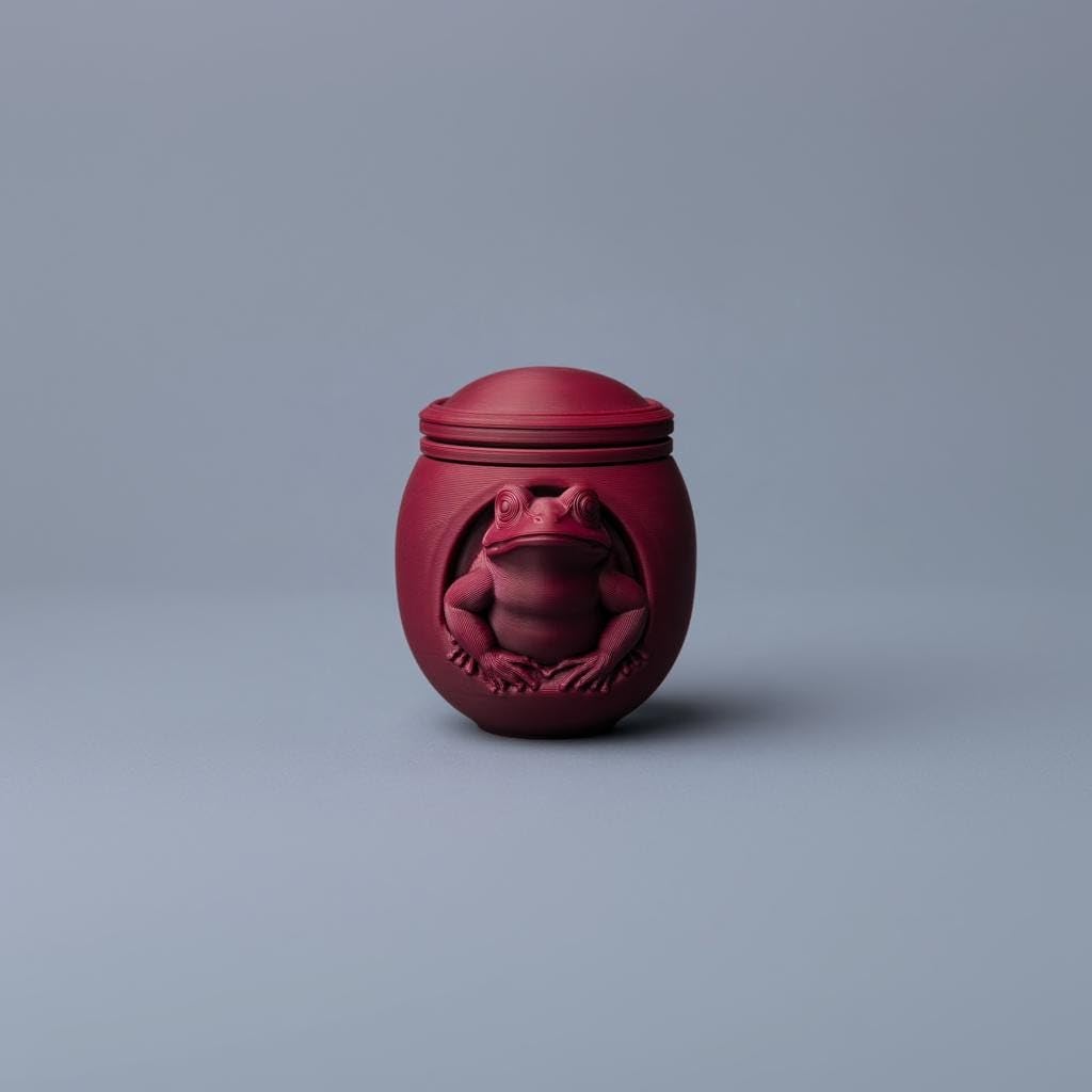 Urna per ceneri a forma di rana, con stampa 3D, ricordo commemorativo per qualsiasi animale domestico, decorazione scultorea moderna, urna per cremazione, regalo per la perdita di animali domestici