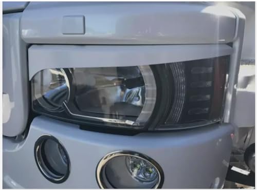 Pareja de 2x Cejas de faro de plástico ABS Ojo del Diablo Compatible con Scania R 2010-2016
