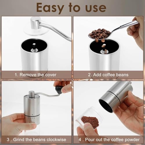 Image of 1Zpresso Manual Coffee Grinder with 5 Grind Adjustable Setting, Portable Ceramic Burr Coffee Beans Grinder for Drip, French Press & Espresso, Stainless Steel Spice & Herb Crusher-20g Capacity (CG-X41)