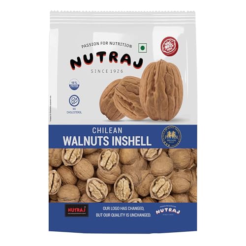 Image of Nutraj Chilean Walnut Inshell 500g Pouch | Akhrot | Dry Fruits | Nuts | Grocery Items.