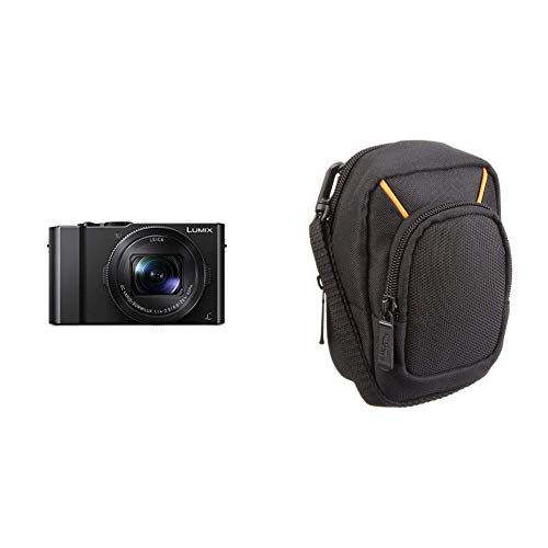 DMC-LX15EG-K Lumix Premium Digitalkamera (20,1 Megapixel, Leica DC Vario Summilux Objektiv F1.4-2.8/24-72mm) & AmazonBasics Kameratasche für