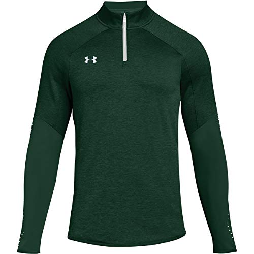 UA Qualifier Hybrid t-shirt manches longues vert pour courir en hiver