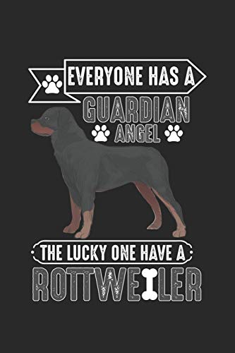 Preisvergleich Produktbild Guardian Angel: Rottweiler Hund Haustier Notizbuch liniert DIN A5 - 120 Seiten für Notizen, Zeichnungen, Formeln / Organizer Schreibheft Planer Tagebuch