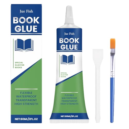 OPEIXSAYKOC Buchbinderleim Buchbinderkleber mit Bürste und Schaber 60ml