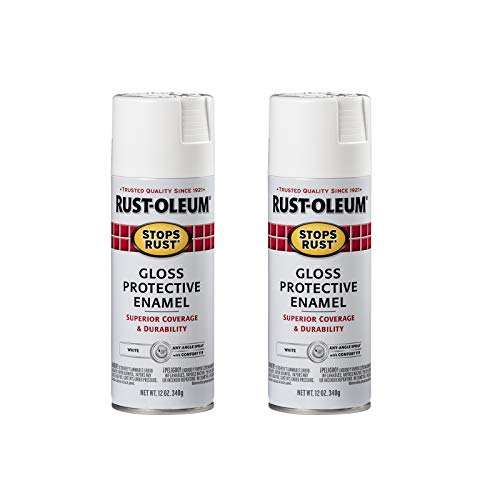 Image of Rust-Oleum 7792830-2PK Stops Rust Spray Paint, 12 oz, Gloss White, 2 Pack