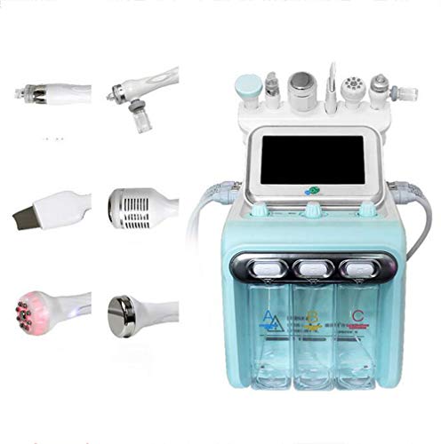 WRVCSS Hidrógeno Oxígeno Pequeña Burbuja Instrumento de Belleza 6 en 1 Chorro de Agua Quitar el acné de Las espinillas Hidratación Facial Limpieza Instrumento de rejuvenecimiento de la Piel,Green-EU