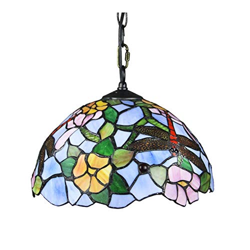 Preisvergleich Produktbild ISADHP Tiffany Hangelampen Lampenschirm Wohnzimmer-Dekor-Zubehör Handgefertigte Glasmalerei Cafe Mode Hänge Kreativ Wohnzimmer Schlafzimmer Küche Kronleuchter
