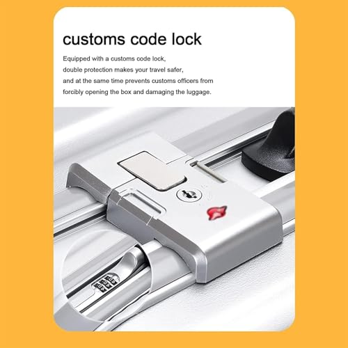 Carry On Luggages Suitcase Aluminum Frame Luggage USB Charging Multi -Layer Composite Wear Resistance and Scratch Luggage Suitcases (A-24in4