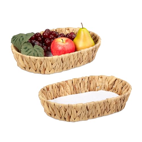 Relaxdays Obstschalen, 2er Set, Dekokörbe für Obst, Brot UVM., aus...