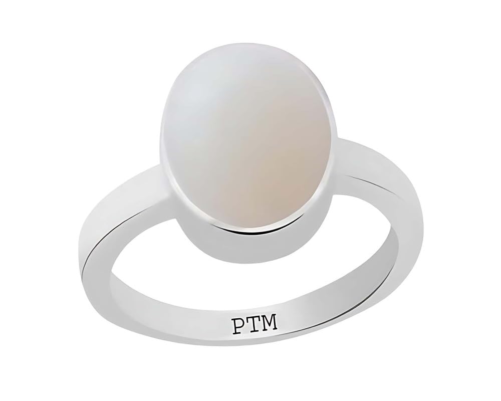 ptm 925 Sterling Silver Opal 3.25 Ratti or 3 Cts Astrological Gemstone Bis Hallmark Ring for Men & Women-picture-4
