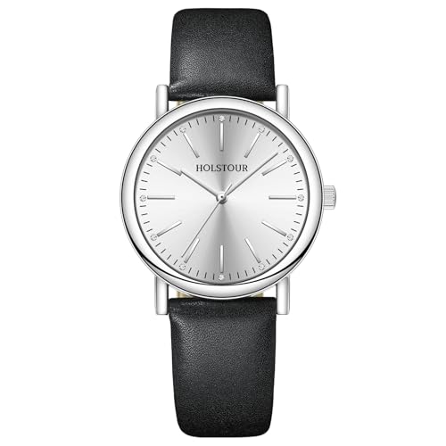 Image of HOLSTOUR Watches for Women Crystal Accented Fashion Watch with Leather Band Gifts for Women
