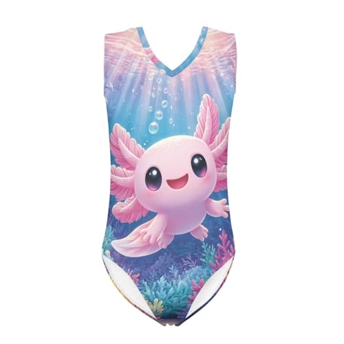 Image of Mumeson Girls One Piece Swimsuits Lightweight V-Neck Swimwear Bathing Suits for Little Girls 3-14 Years