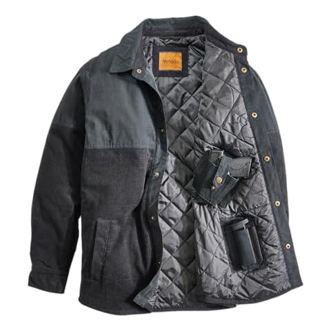 Venado Dusty Trail Carry Coat for Men - Interior Pockets for All Sized Handgun (Black, XL) Cover
