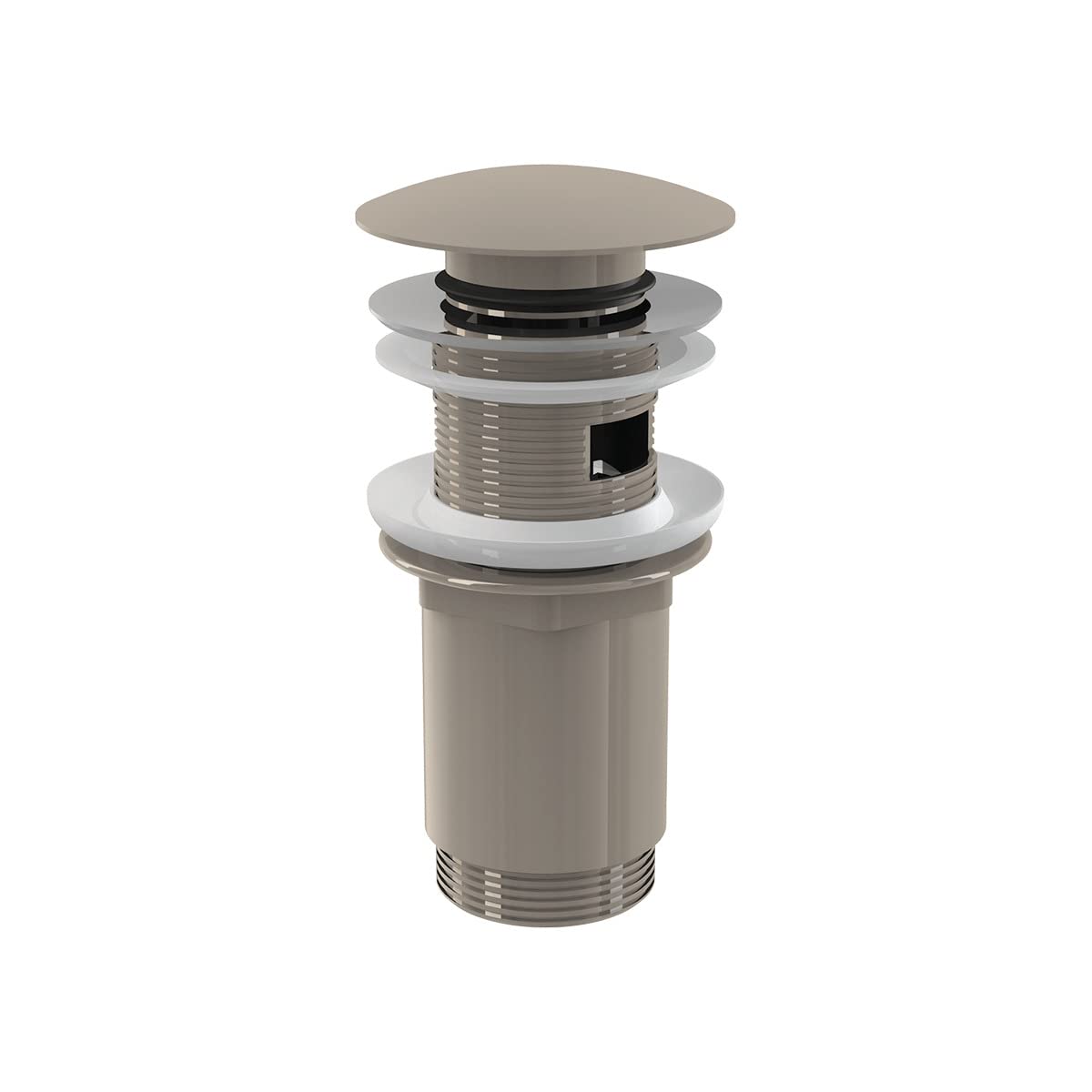 Alca - Bonde pour lavabo clic-clac 5/4" avec trop-Plein, Nickel (A392-N-P) - A392-N-P