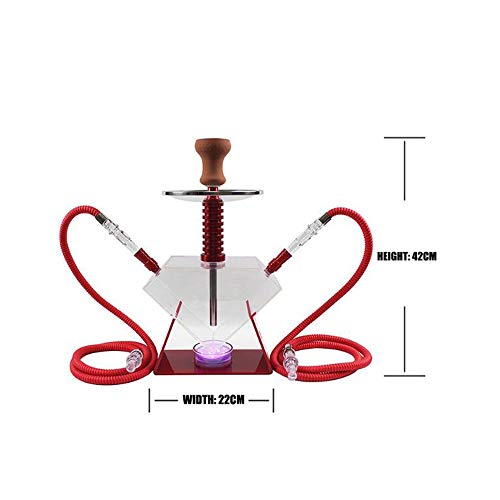 GAO-bo Shisha Set, LED Shisha, 2 Schlauch-Eimer LED-Lights und tragbares Hukahn-Set, einfach zu montieren und sauber für… – Bild 7