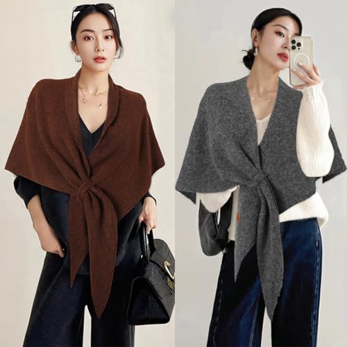 2025 New Pashmina Shawl Wraps for Women,Solid Color Casual Knitted Scarf Shawls and Wraps Cardigan Cape4