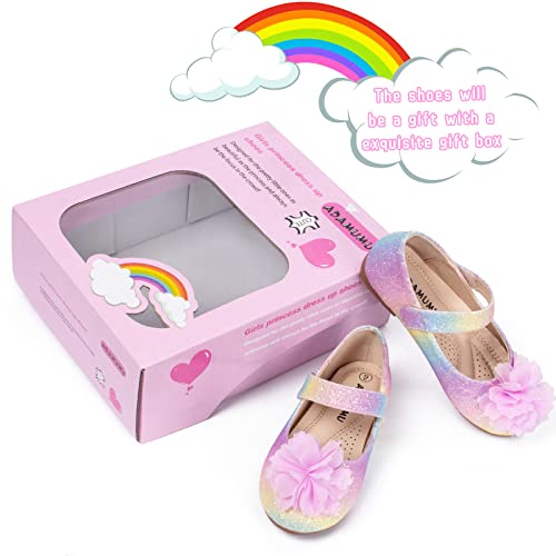 Adamumu Toddler Dress Shoes Flower Girl Shoes For Weeding Cute Toddler Mary Jane Shoes Lace Flore Ballet Flat For Walking,Jumping #TOP5