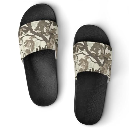 Camouflage Hunting Tree House Sandals Slip On Bathroom Slippers Beach Summer Shoes for Men Women