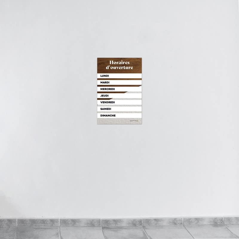 Panneau "Horaires d'ouverture" dimensions 60 x 40 cm