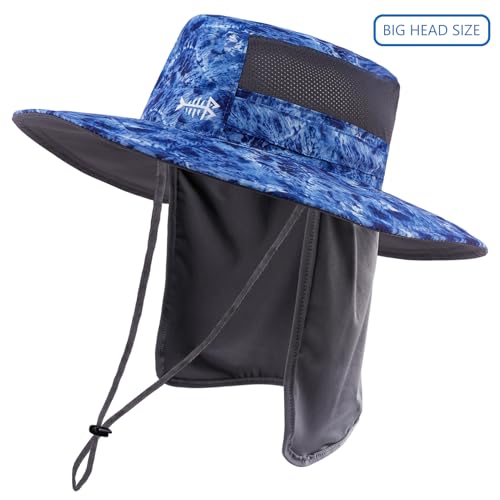 Image of BASSDASH UPF 50+ Sun Fishing Hat Water Resistant with Detachable Neck Flap