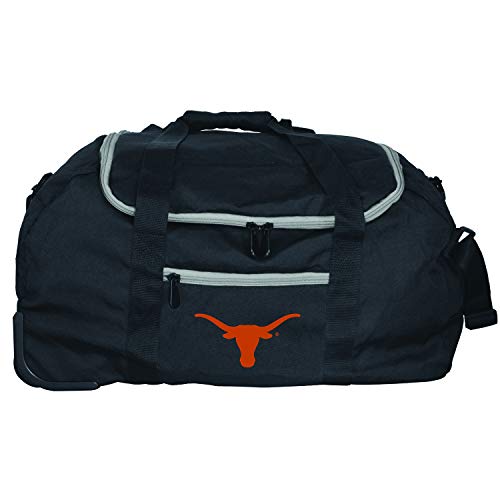 Denco NCAA Texas Longhorns Collapsible Duffel, Black, 22