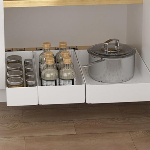 Rangement sous évier coulissant pour optimiser les placards étroits de cuisine