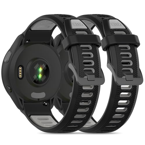 Bracelet Garmin Forerunner 255 étanche pour natation et running silicone 22mm
