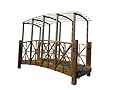 SamsGazebos Wisteria Garden Bridge with Pergola Canopy12 ft.