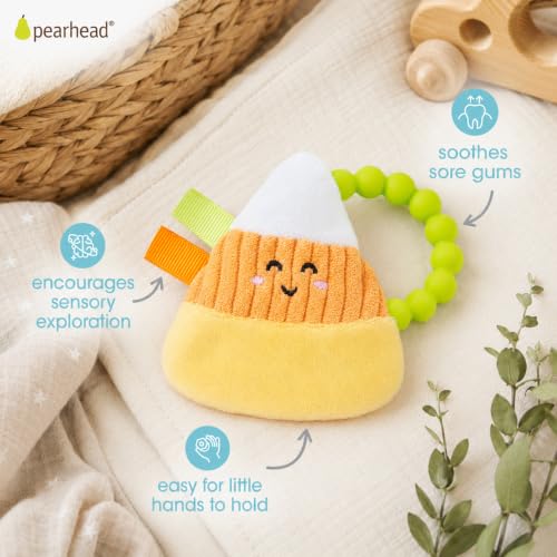 Image of Pearhead Candy Corn Halloween Crinkle Teether, 0m+