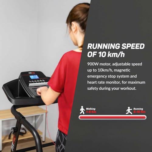 FITFIU Fitness MC-90 - Tapis de Course Pliable, 3 Niveaux d'inclinaison, écran LCD Multifonctions, connectivité App (Zwift, Fitime, Kinomapp), Tapis de Course pour la Maison et Le Bureau – Image 4