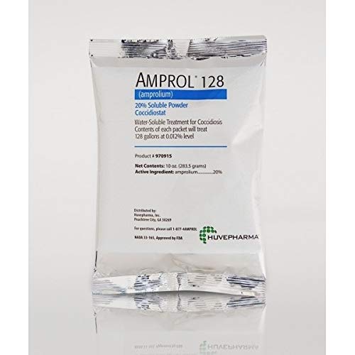 Covering Missing Teeth Huvepharma Inc/Agri Labs 22702398 Amprol 128 (20% Soluble Powder) 10-Oz Packet